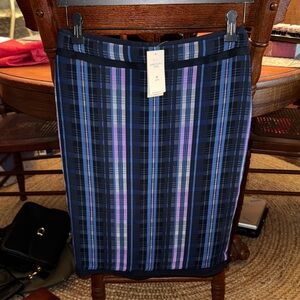 Plaid Women's Skirt in Blue and Purple